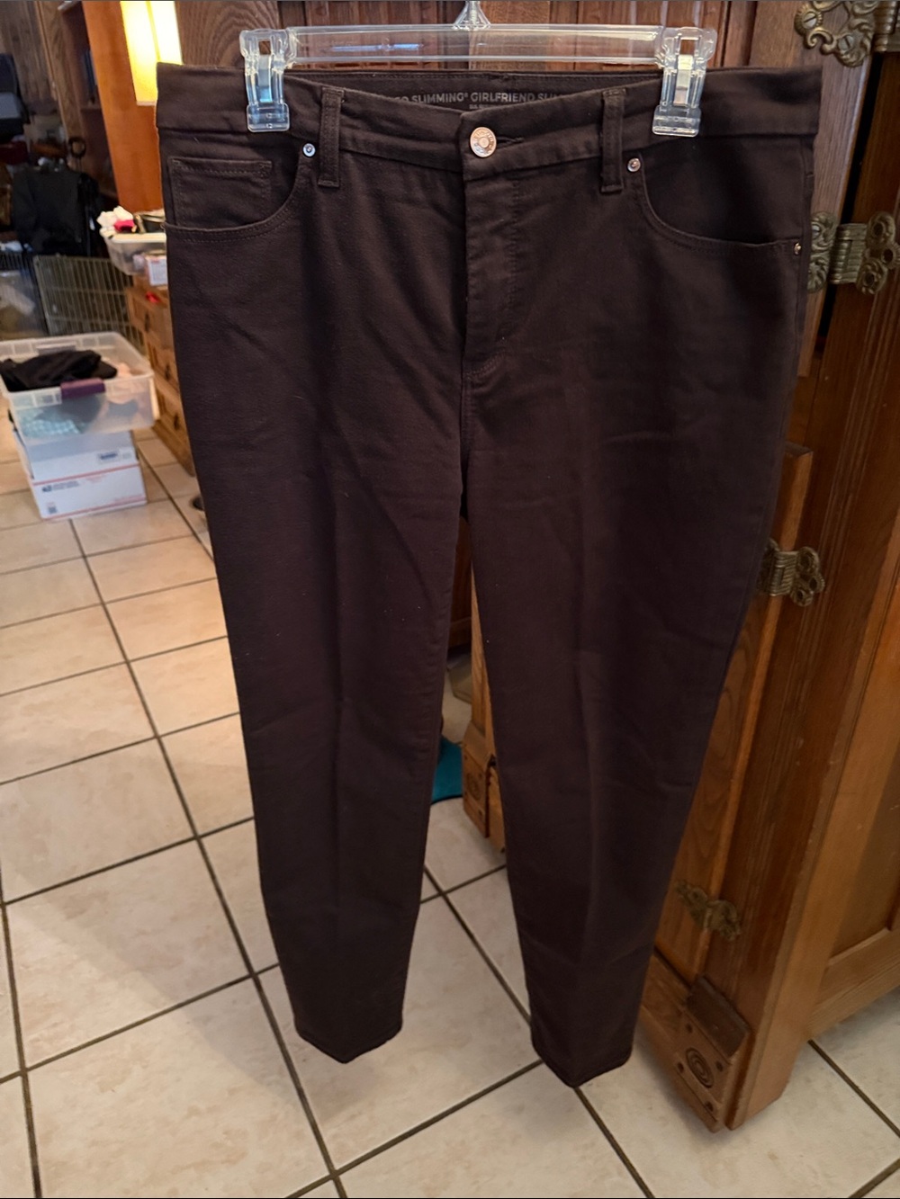 Chico's Women’s Straight Leg Jeans in Dark Brown